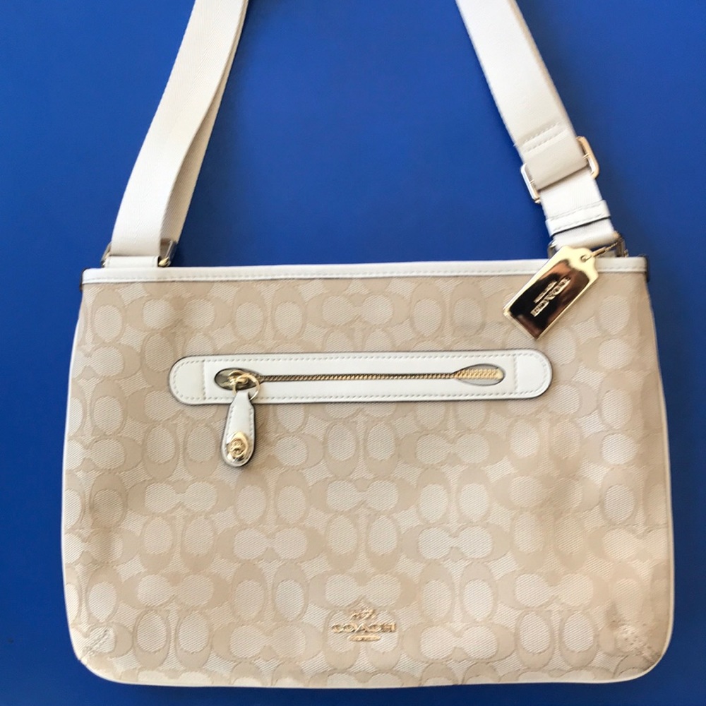 Coach purse! Cream colored